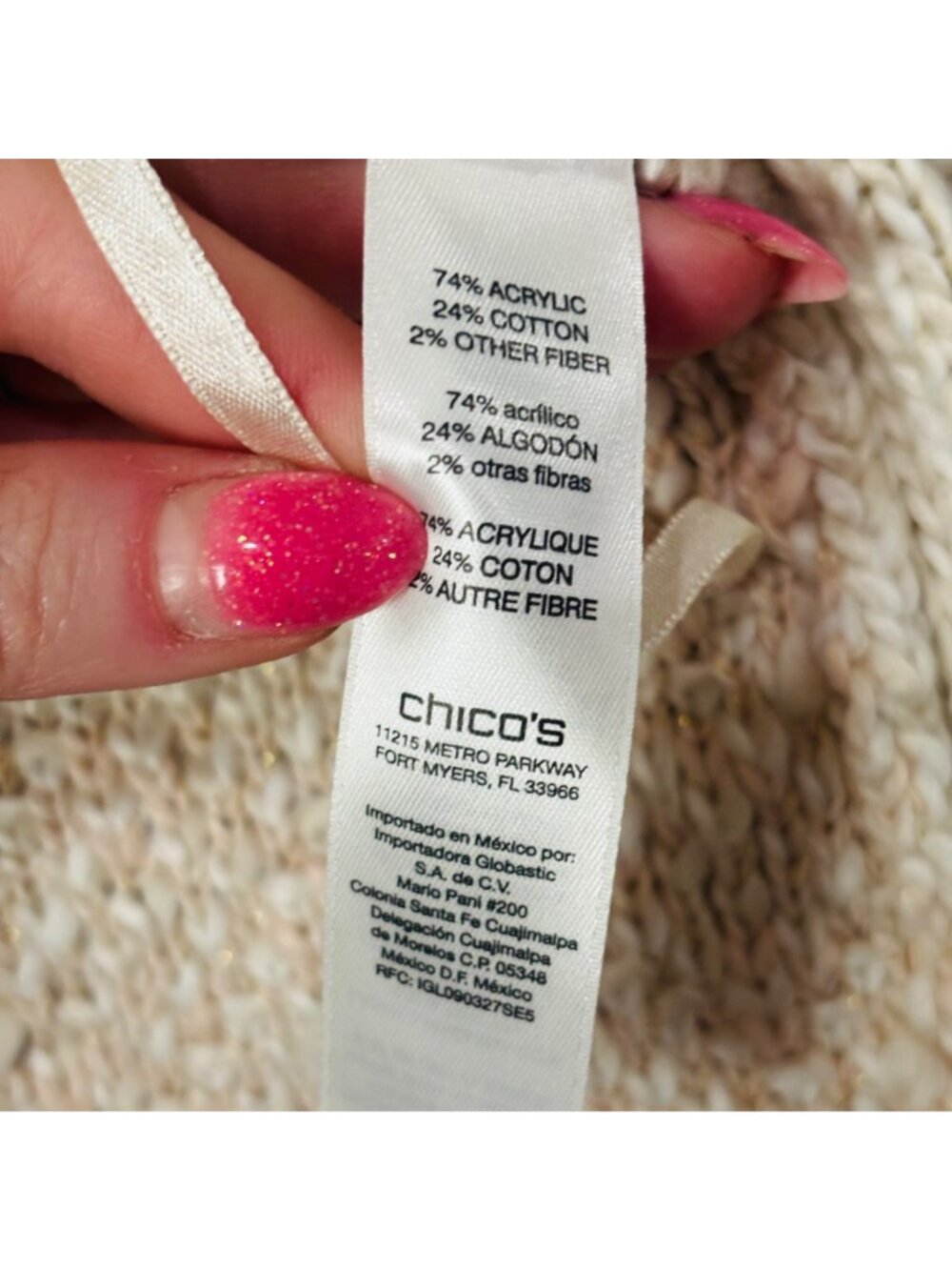 Chico's Kyleigh Boho Fringe Cardigan Sweater Size Small - Picture 3 of 5